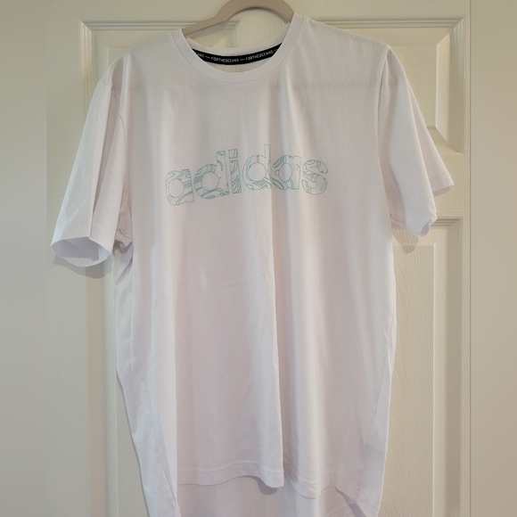 Adidas Parley Mens White For The Oceans Athletic Embroidered Spell Out Tee Shirt - Picture 1 of 5